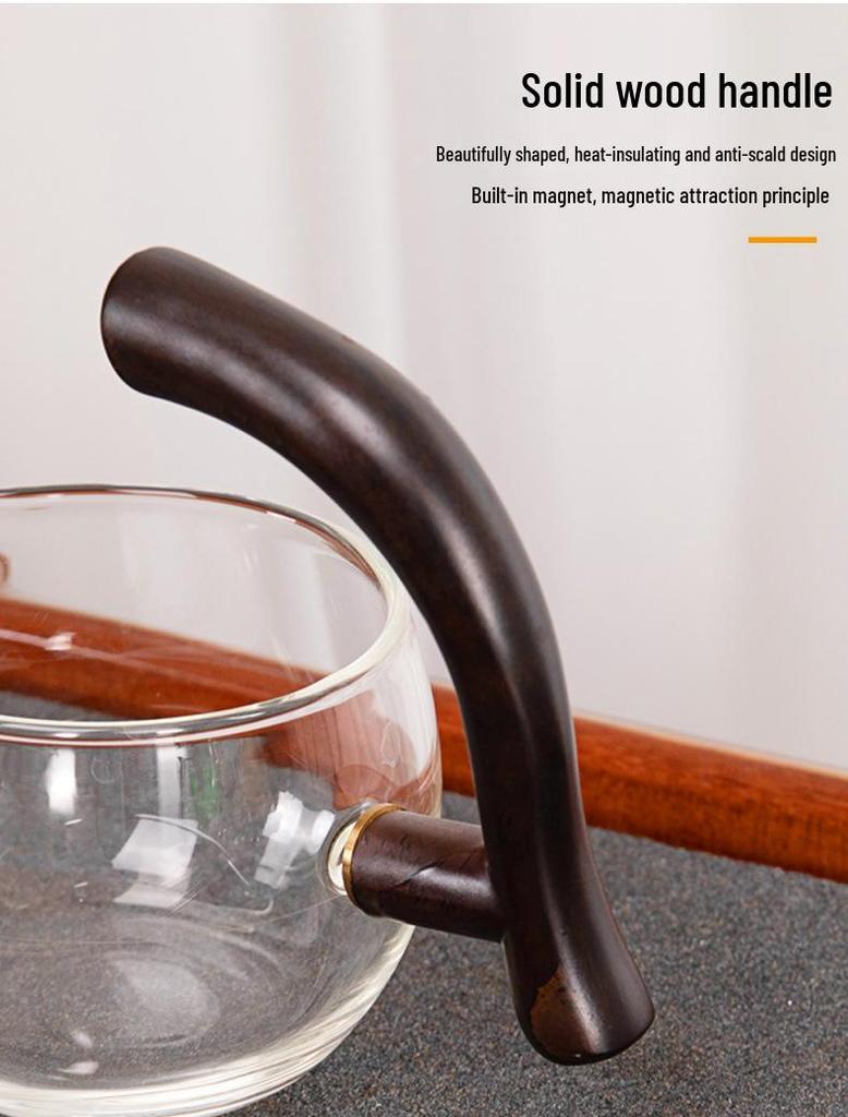 Heat-Resistant Glass Kung Fu Tea Set with Teacup, Teapot & Gaiwan - Automatic Household Set