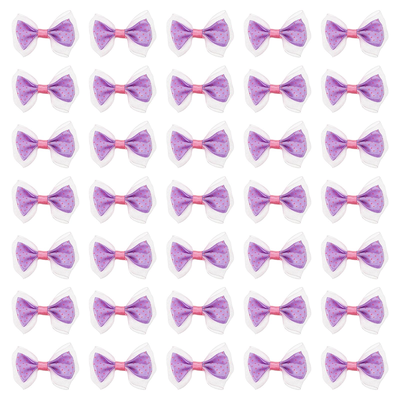 100 шт. 2,2  бантики на скрутках, мини-бабочки, маленькие бантики из атласной ленты, завязки, двухслойные бантики для рукоделия, шитья, упаковки подарков 55cm