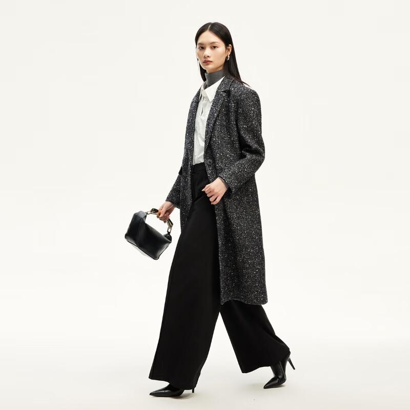 

VEROMODA Women s Herringbone Wool Blend Long Coat S