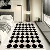 Nordic Geometric Bedroom Bedside Runner Carpet Decoration Living Room Anti Slip Washable Sofa Floor Mats Kitchen Easy Clean Rug