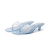 Damen Sandalen Flip Flops Tragen Quadratische Kopfmode Weinbrille Kristall Gelee Hausschuhe