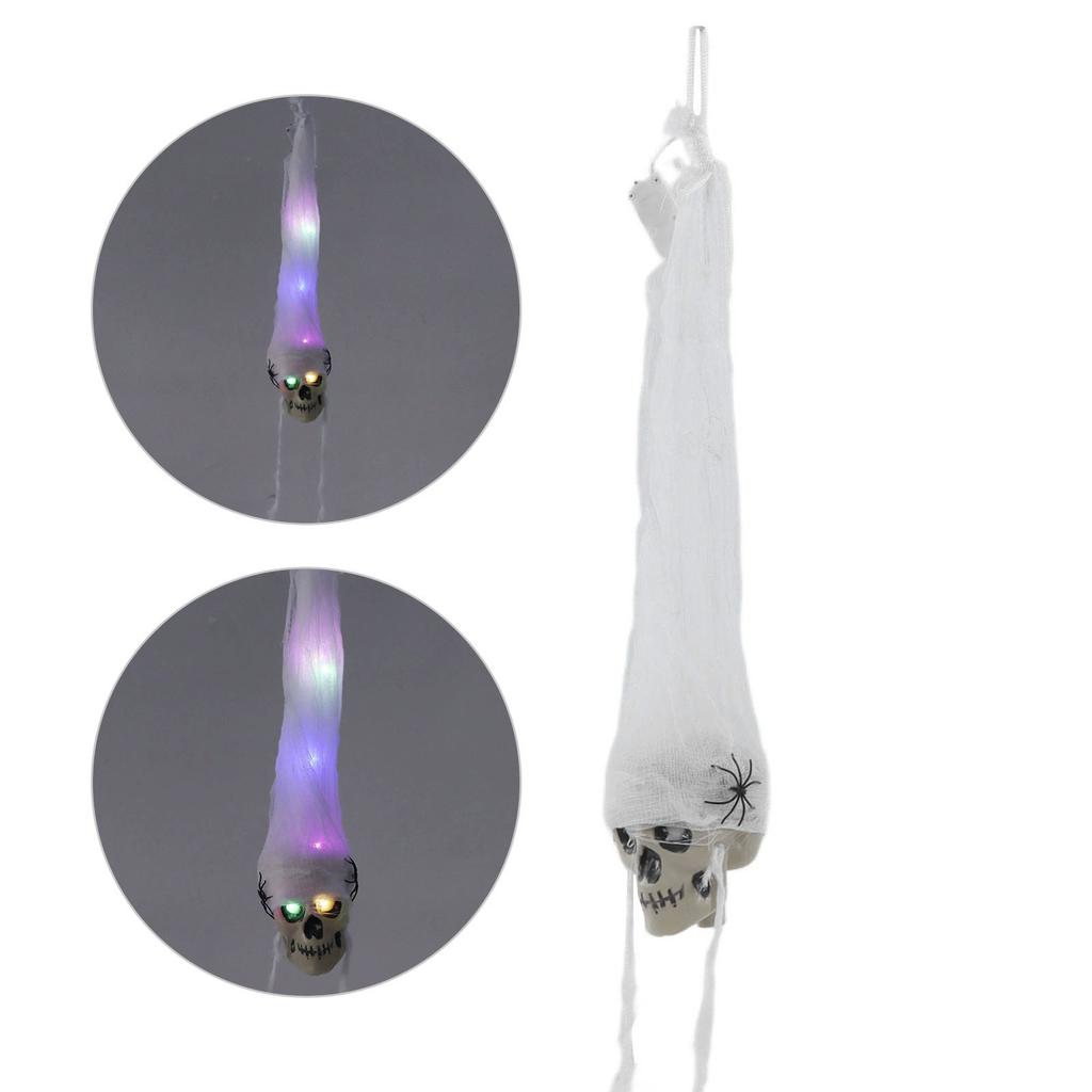 Wisząca Dekoracja LED Czaszka Wisząca Dekoracja LED Halloween na Wewnątrz Zewnątrz Drzewo Trawnik Impreza