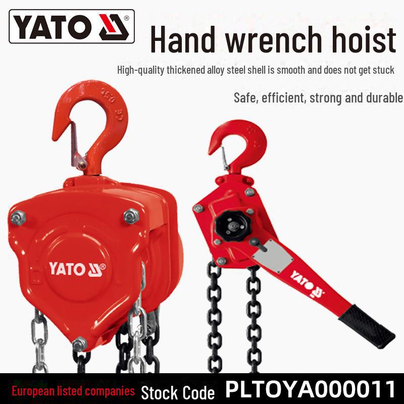 Yiertuo Manual Chain Lever Hoist, 1.5-9 Ton Capacity, 3-9 Meter Lift