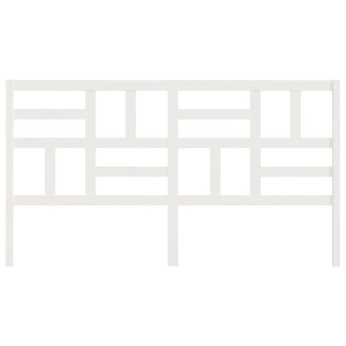 VidaXL Headboard White 206x4x104 Cm Solid Pine Wood 818211