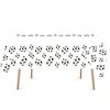 White Football Party Supplies: Disposable Tableware Set with Plates, Cups, and Napkins for Boys' Birthday