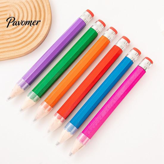 Large Stationery Prop Giant Pencil, Extra Wood Novelty Prop, Smooth Writing Wooden Pencil Stationery, for Carpentry And Party Favors Refillable