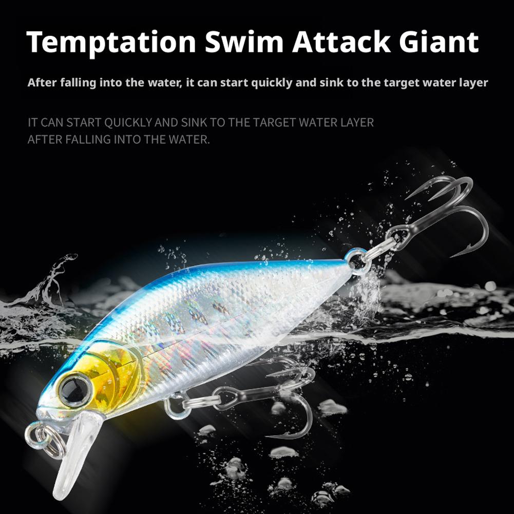 Micro Fishing Lures 4.5g 5CM Mini Minnow Lure Sinking Stream Fishing Artificial Hard Bait For Sea Bass Trout Fishing Accessories