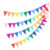 4 Pack Rainbow Pennant Banner, Flags Pennant Banners Triangle Flag for Party Wedding Christmas Birthday Bedroom Decoration