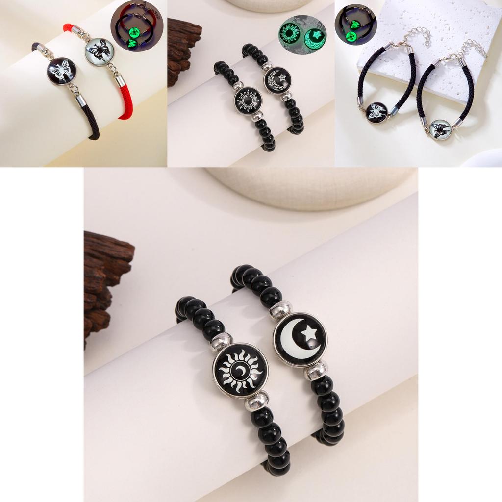 Luminous Handwoven Couple Bracelet Fashion Jewelry For Love Gift