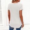 Women's Casual Round Neck Short Sleeve Loose Pullover Top In Multiple Colors