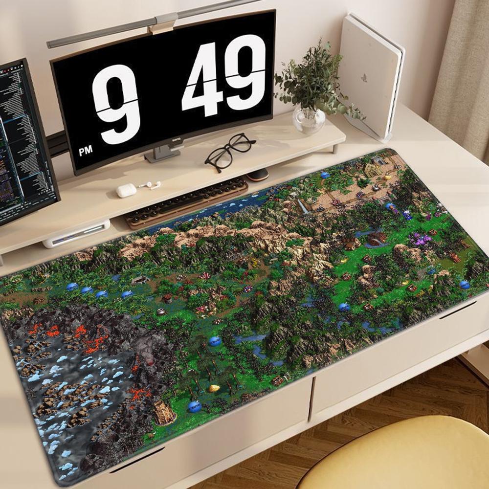 Heroes of Might and Magic Tappetino per Mouse con Mappa XXL Gomma Antiscivolo Tappetini per Mouse Tastiera Accessori da Gioco Tappetino Mouse xmm