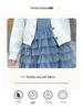 Girls' Spring and Autumn 2025 Korean-Style Knit Sweater & Skirt Set