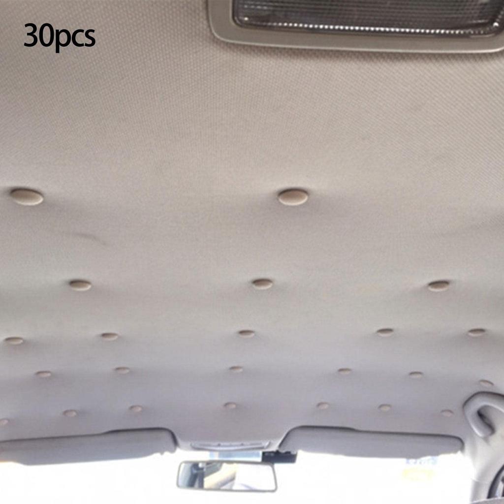 Headliner Repair Button Auto Roof Snap Rivet Retainer for All Car Gray Diameter 2 cm