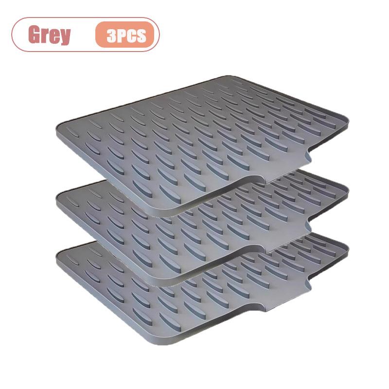 Sloped Silicone Drying Mat Thick Countertop Protector Heat Insulation Pot Holder Non Slip Cutting Board Grip for Kitchen