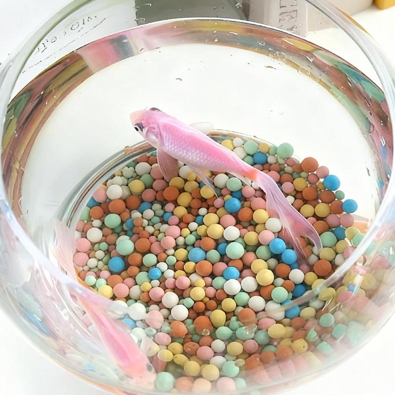 300g/bag Colorful Ceramic Pebbles for Aquarium Tank Hydroponic Plants Greenery Succulents Bonsai Decoration Cover Stones 0.8-1cm