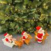 Riding Deer Xmas Musical Ornament Desktop Decor Electric Xmas Doll for Kids Party Home Living Room
