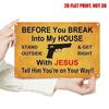 Funny Metal Tin Sign Vintage Wall Art Decor Jesus Home Blessing