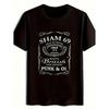 Camiseta Gráfica Sham 69 Vintage Punk Y Oi para Hombre, Ligera de Corte Relajado con Cuello Redondo y Mangas Cortas con Letras Punk del Reino Unido y Logo de Sham 69, Retro