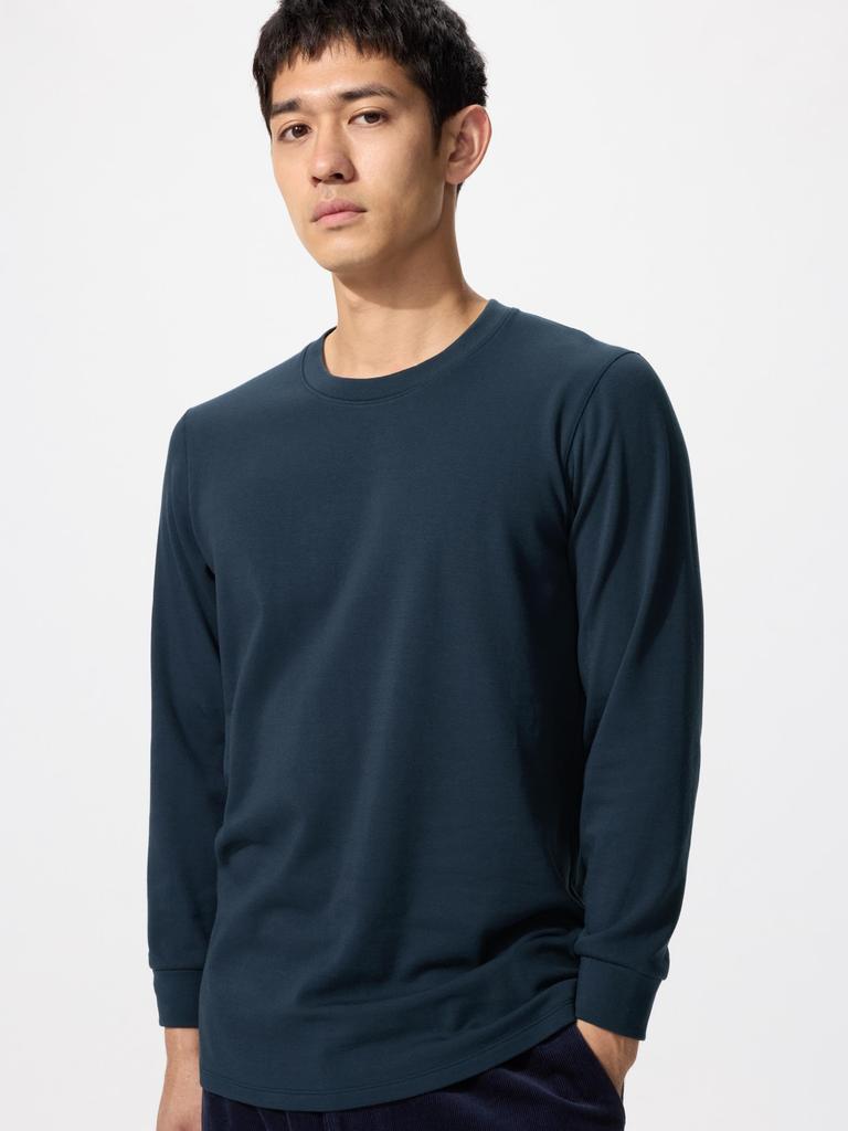 Uniqlo HeaTTech CoTTon Crew Neck T 9 Sleeve