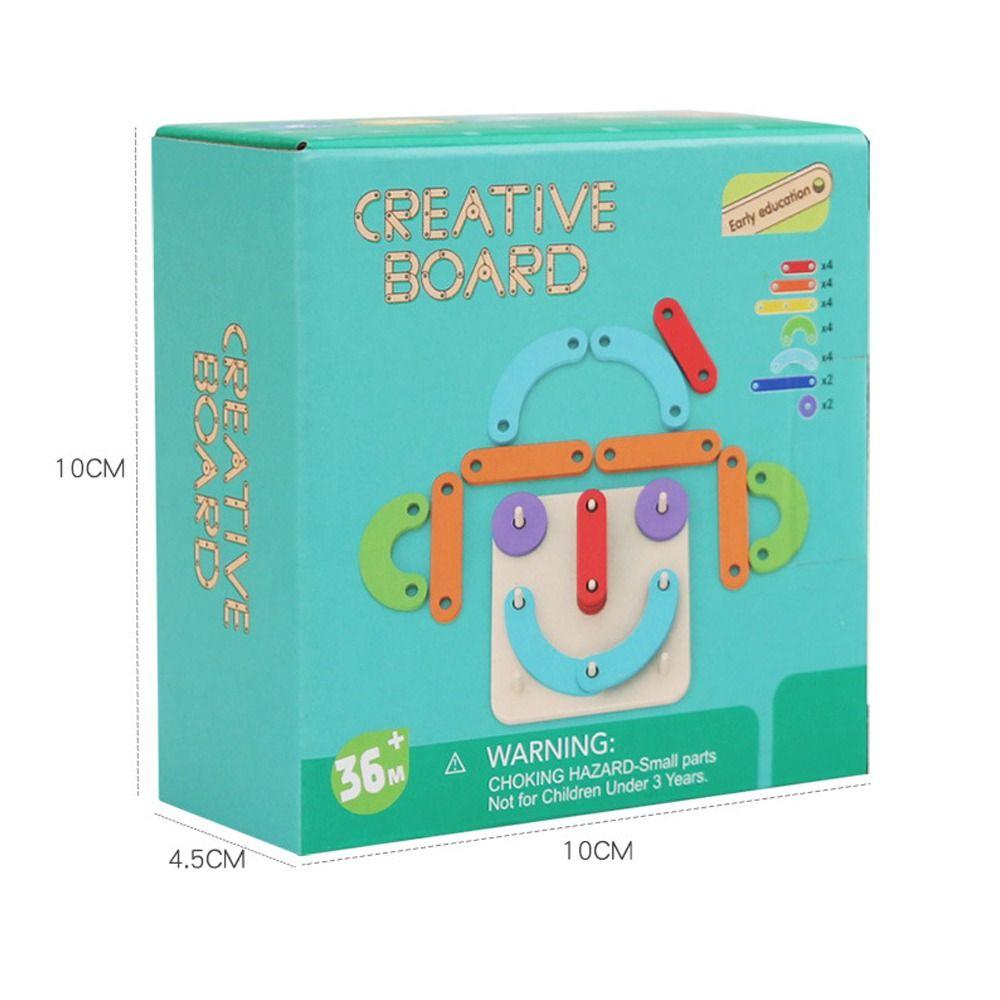 Wooden Geometric Pegboard Puzzle Lightweight Color Cognize Puzzle Board Game Educational Toys