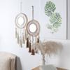 Large  Macrames Round Mirrorr Decorative Mirrorr Living Room Bohemian Tapestry Mirrorr Wall Hanging for Home Decor