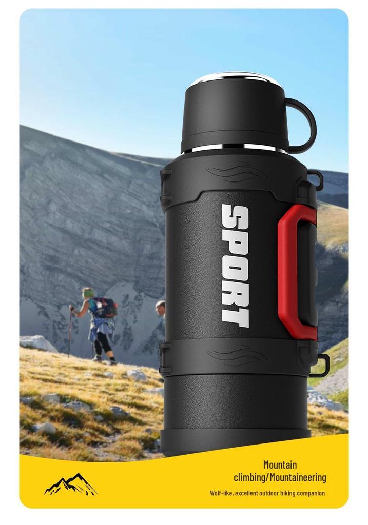 Large Capacity 316 Stainless Steel Thermos Flask - Portable Insulated Water Bottle for Home and Outdoor Use