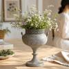Iron Ornamental Planter Metal Oval with Openwork Rim Ornate for Balcony
