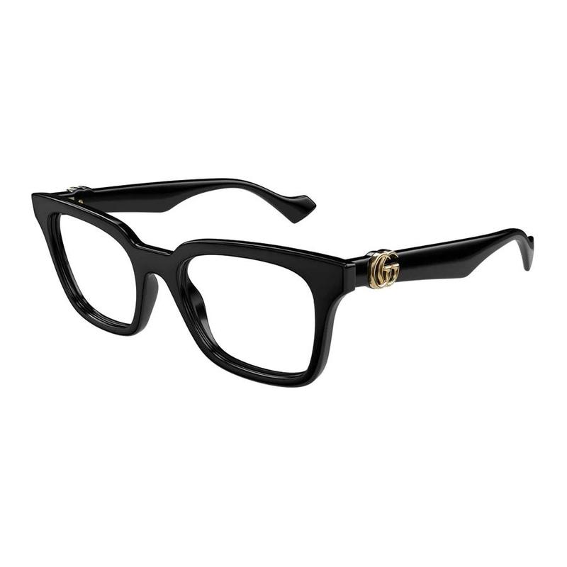 Gucci optical glasses Logo on the side of the mirror, injection molded plastic, square, frame, same Black 51 dust bag + glasses case (random color)