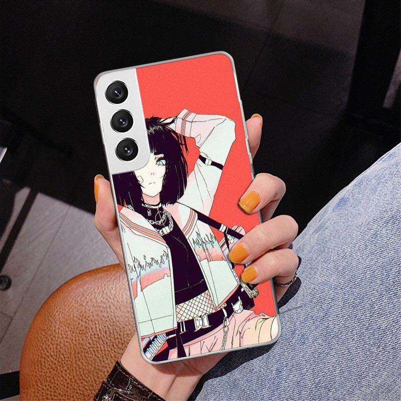 Japanese Style Anime Girl Phnoe Case for Samsung Galaxy S26 S25 Edge S23 S24 Ultra S22 Plus S21 S20 FE Unique Cover Soft Coque G