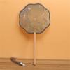 Chinese Landscape Painting Silk Fan Vintage Hand Fans Semi-Transparent Traditional Round Fan Home Decoration Ornaments Dance Fan