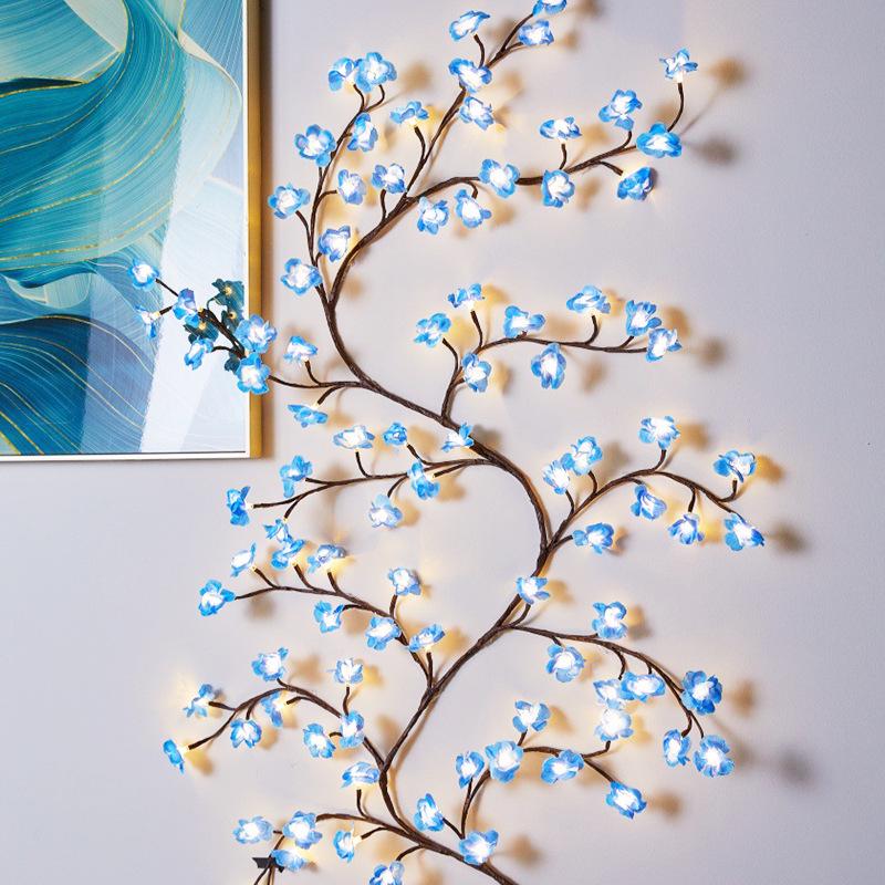 Cherry Blossom LED Rattan Branch Lights - Flexible Indoor Atmosphere Decor