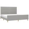 Vidaxl Bed Frame Without Mattress, Light Gray, 160X200 Cm, Upholstered