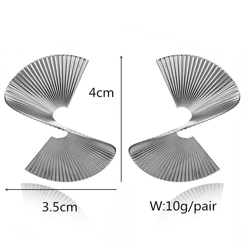 

Хип-хоп преувеличенные нерегулярные металлические висячие серьги, спиральный узел, геометрическая форма, круглые гладкие каменные украшения для ушей, подарок
