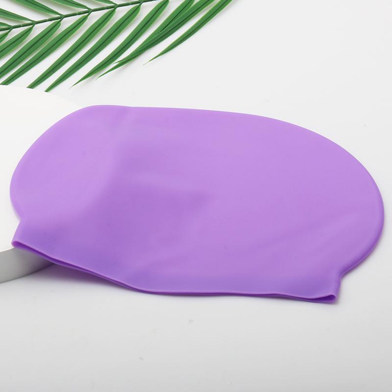 Customize Printing Funny Logo Ear Protection Silicone Swimming Caps for Men