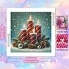 DIY 5D Diamond Painting Christmas Wreath Mosaic Candle Full Drill Embroidery Flower Crafts Art Supplies Unique Gift