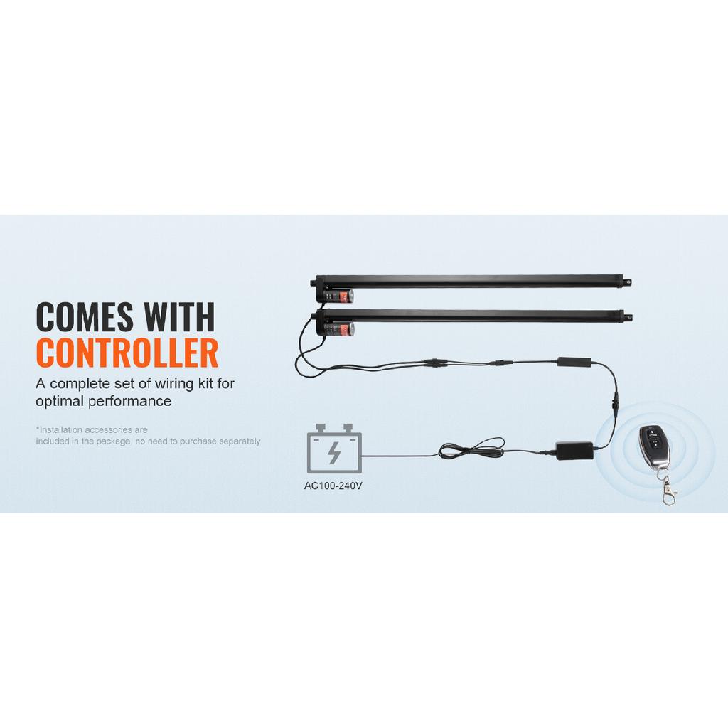 SucceBuy 2PCS 12V Linear Actuator 1000N 30inch Electric Linear Motor Controller IP54 Protection for Home TV Table Sofa Lifting