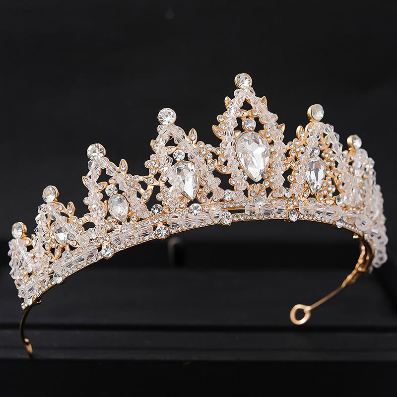Luxury Crystal Tiaras and Crowns Rhinestone Prom Diadem Crown Tiara for Women Bridal Wedding Hair Accessories Jewelry Crown Gift