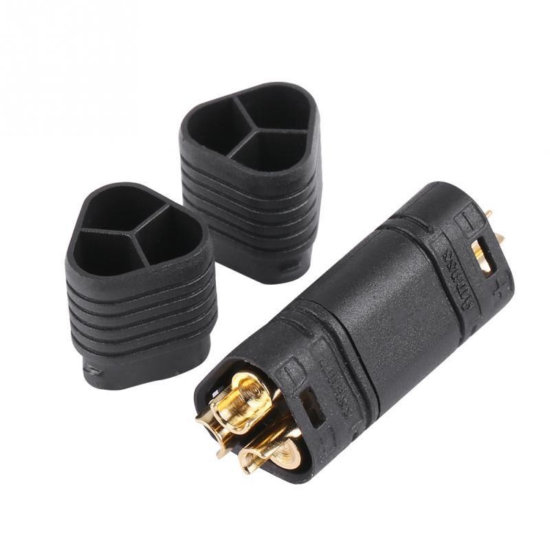 5 Pairs MT60 High-Quality Connectors | 3.5mm ESC Plug | Male-Female | For RC LiPo Battery and ESC | Nickel-Plated Metal, Black
