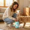 Pet Glowing Vocalizing Rotating Multi  Functional Food  Dispersing Toy