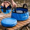 Portable Collapsible Water Basin with Handles for Outdoor Camping Fishing Travel Washing and Storage Activities
