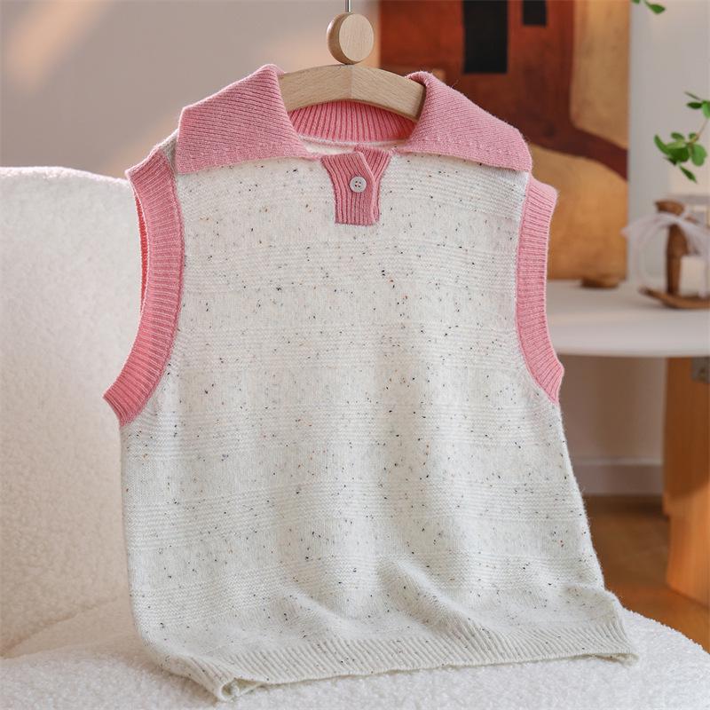 

Children s Knitted Wool Vest - Sleeveless Sweater for Boys and Girls 170 cm