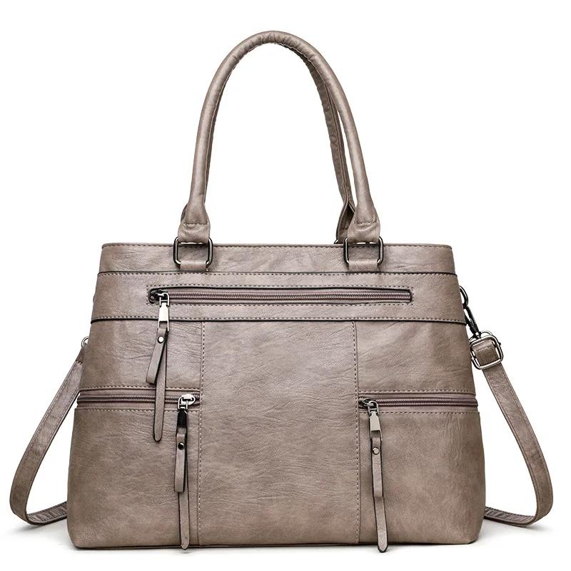 Pu Leather Luxury Designer Brand Shoulder Bags Casual Large Capacity Vintage Crossbody Bag For Women Travel Outdoor Totes Bag Quality