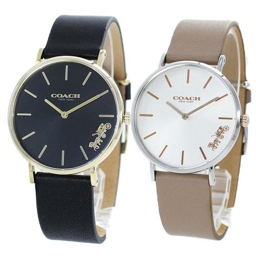 Coach Pair Watches with Authentic Pair Box and Shopper, Men's and Women's Leather Straps, 1450333314503119-coach-peabox