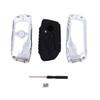 Mecha Silver Smart Key Fob Case Shell Cover For BMW X5 X6 X7 iX i5 i7 5 7 24+