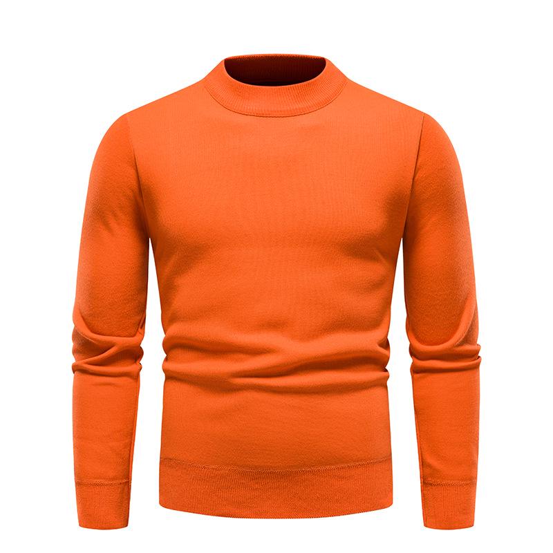 

Men s Velvet-Enhanced Thick Knitwear – Warm, Pure Color, Round Neck Sweater XXL
