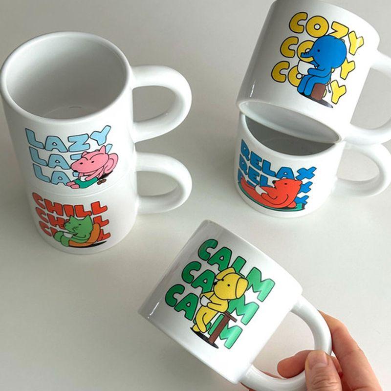 sundaymorningplate Animal Tea Club CALM Momo Mug