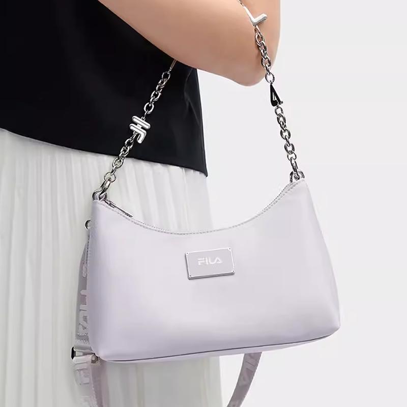 New FILA Fabric Shoulder Bag Crossbody Bag Extra Small Women's Light Medium Gray F13W428172FGY