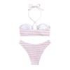 2025 European & American Striped Three-Point Bikini - Sexy Women's Summer Swimwear