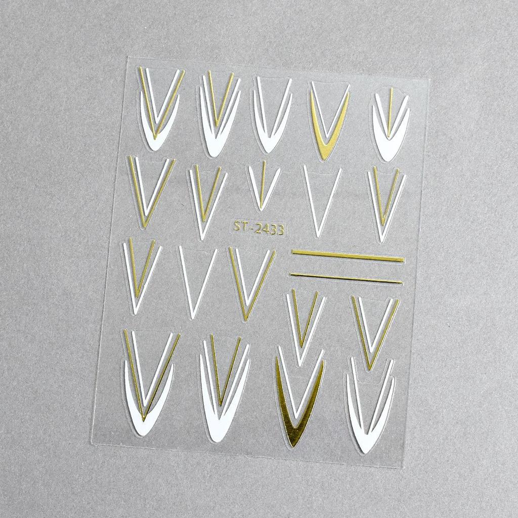 Minimalist 3D Heart & LOVE Line Nail Stickers - Popular TikTok & Xiaohongshu Nail Decals