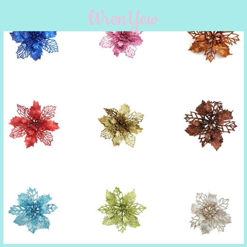 Luxurious Glitter Artificial Flowers Perfect For Christmas And New Year Parties